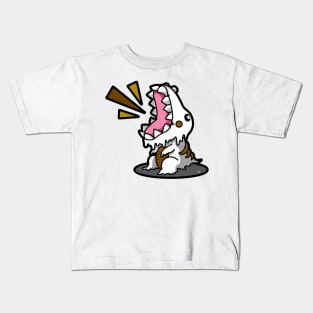 SM3GMASAURUS REX WHITE (BROWN) Kids T-Shirt